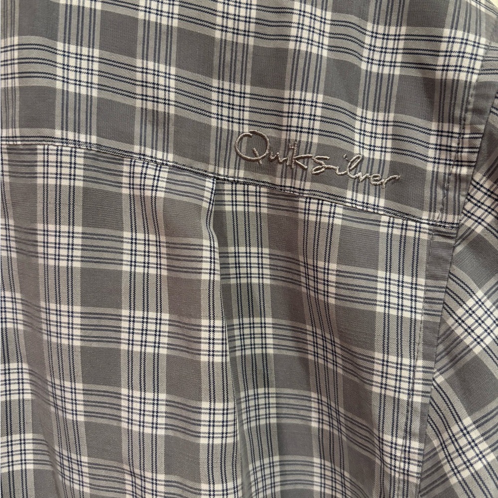 Quicksilver Waterman Collection Gray Plaid Men's Shirt - Picture 5 of 5